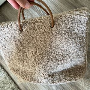 Tan Sherpa tote